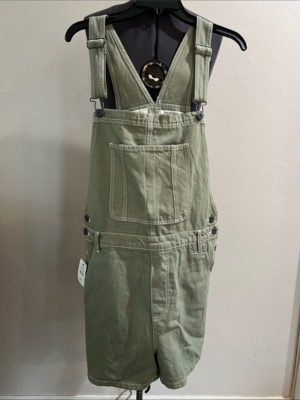 Cotton On Sage Green Short Overalls
